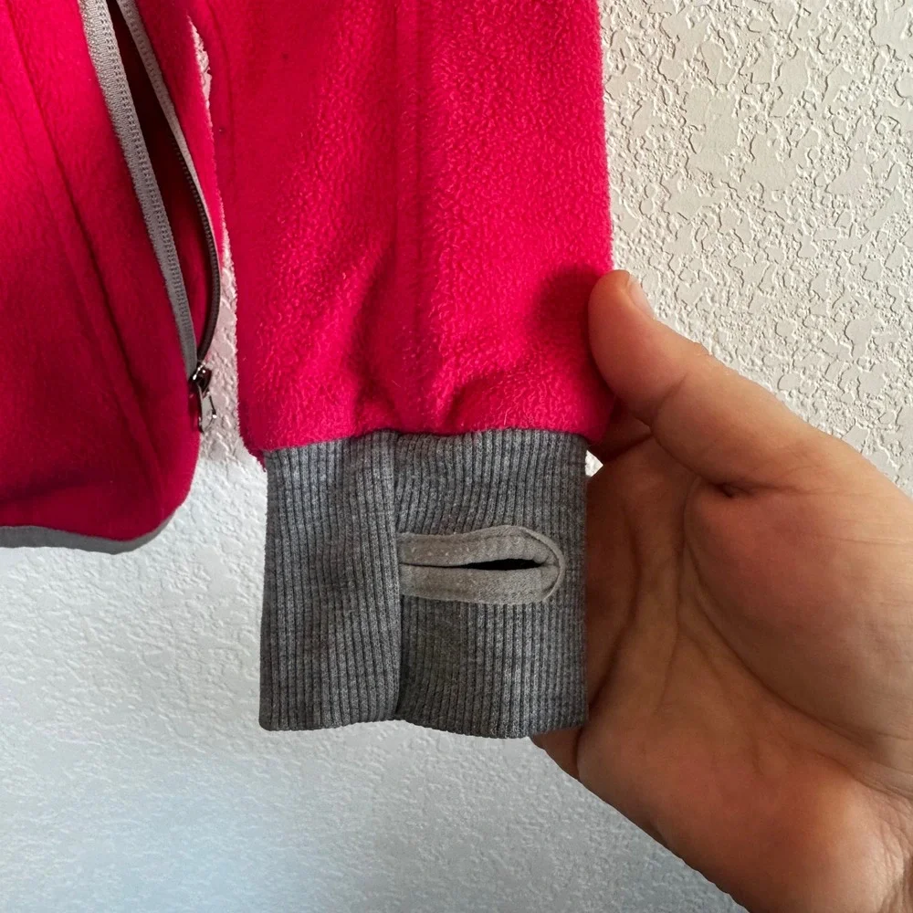 Gerry Fleece Jacket‎ Kids Large 6X Pink Full Zip Hooded Thumbhole